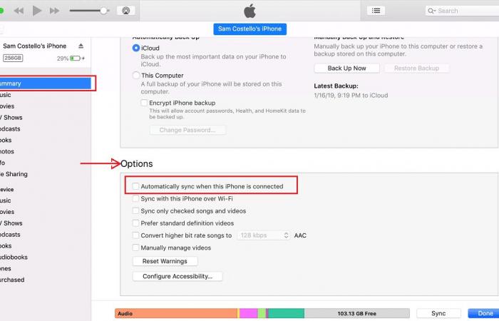 كيف يمكنك إيقاف مزامنة iTunes التلقائية عند توصيل آيفون بالحاسوب؟