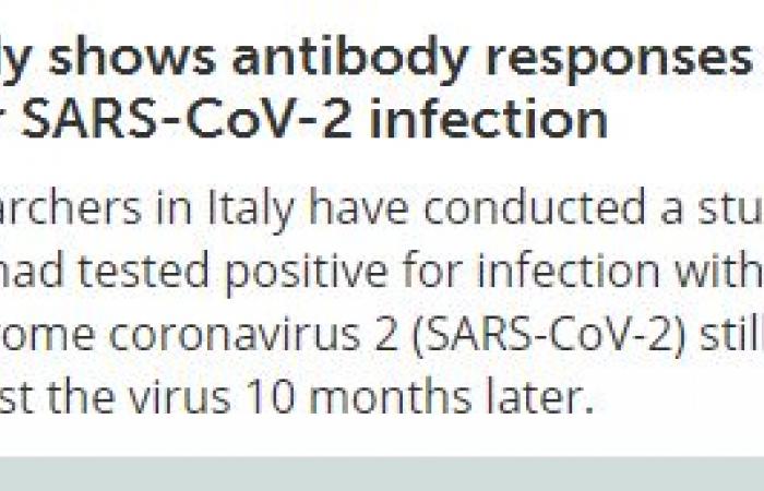دراسة إيطالية: استجابات الأجسام المضادة استمرت 10 أشهر بعد الإصابة بـ كورونا