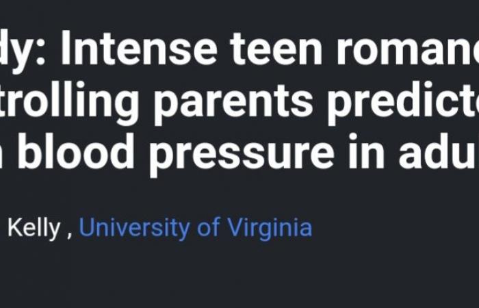 دراسة: دخول المراهقين فى علاقات عاطفية يعرضهم لارتفاع ضغط الدم
