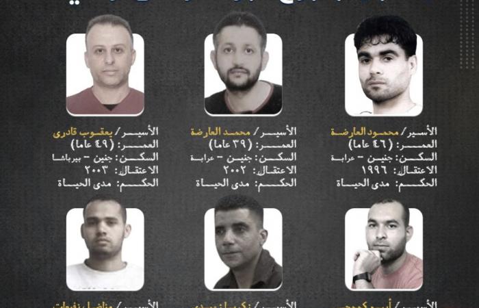 إسرائيل.. اعتقال الأسيرين الفارين من سجن جلبوع في جنين