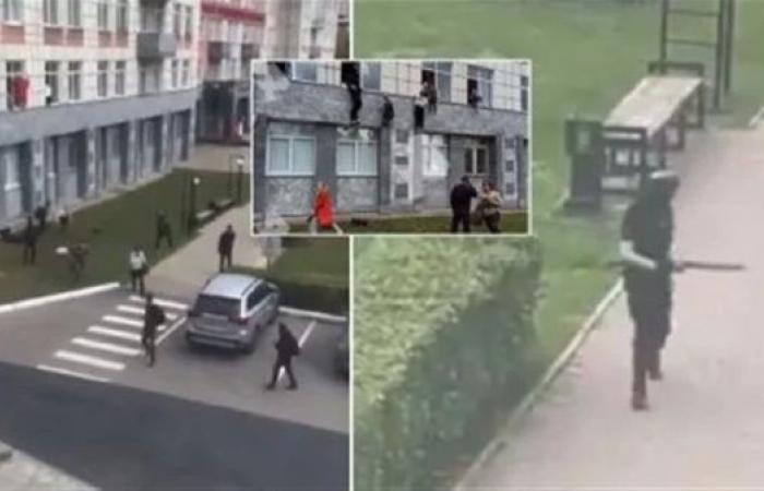 شاهد إطلاق النار بجامعة روسية والطلاب يقفزون من النوافذ