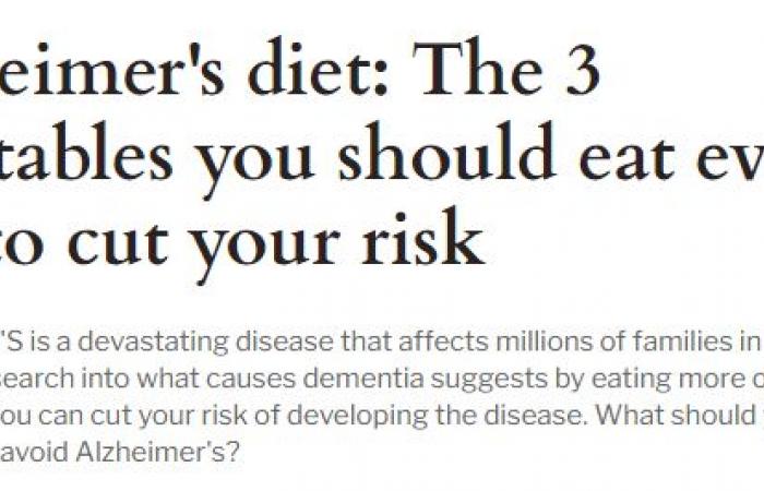 النظام الغذائي"مايند" يقلل خطر الإصابة بالزهايمر ويحافظ على صحة الدماغ
