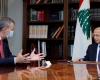 عون التقى لازاريني: لبنان ينتظر تجاوب الدول المعنية لتسهيل عودة النازحين